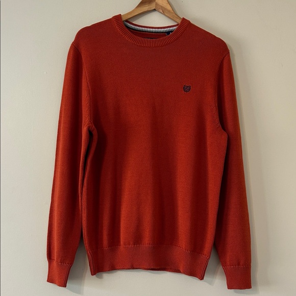 New Chaps Burnt Orange/Rust Mens Sweater Medium 100% Cotton NWOT - Picture 1 of 9